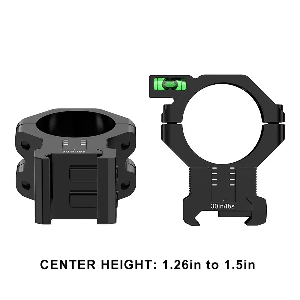 WestHunter Advanced Elevation Adjust Bubble Level Rings for 34mm 30mm Tube