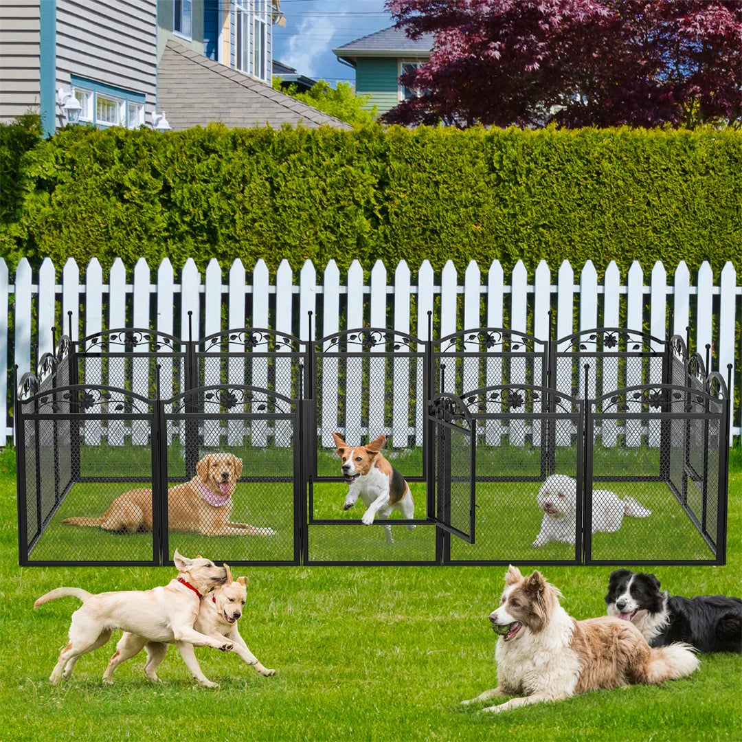8 Panels Heavy Duty Dog Playpen Pen Outdoor Indoor