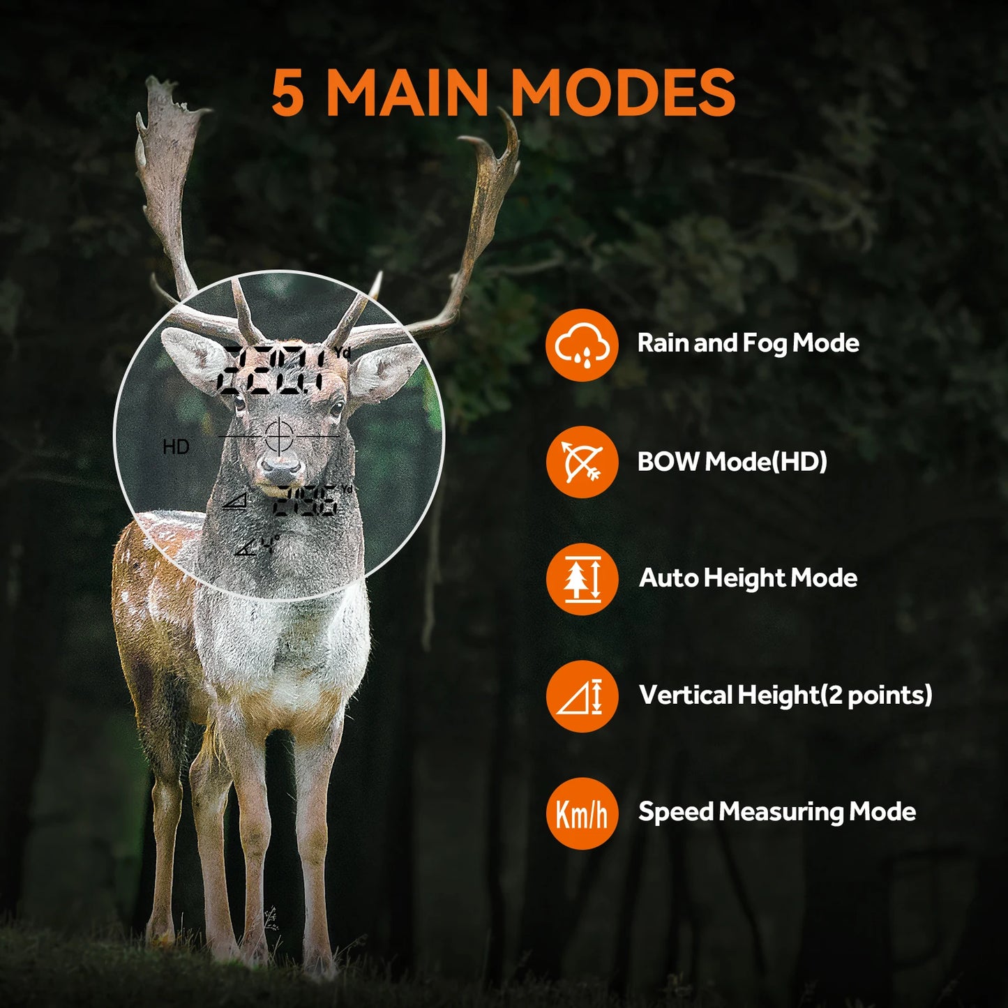 MiLESEEY Rangefinder 7 Degree Field 656 Yard Laser Hunting