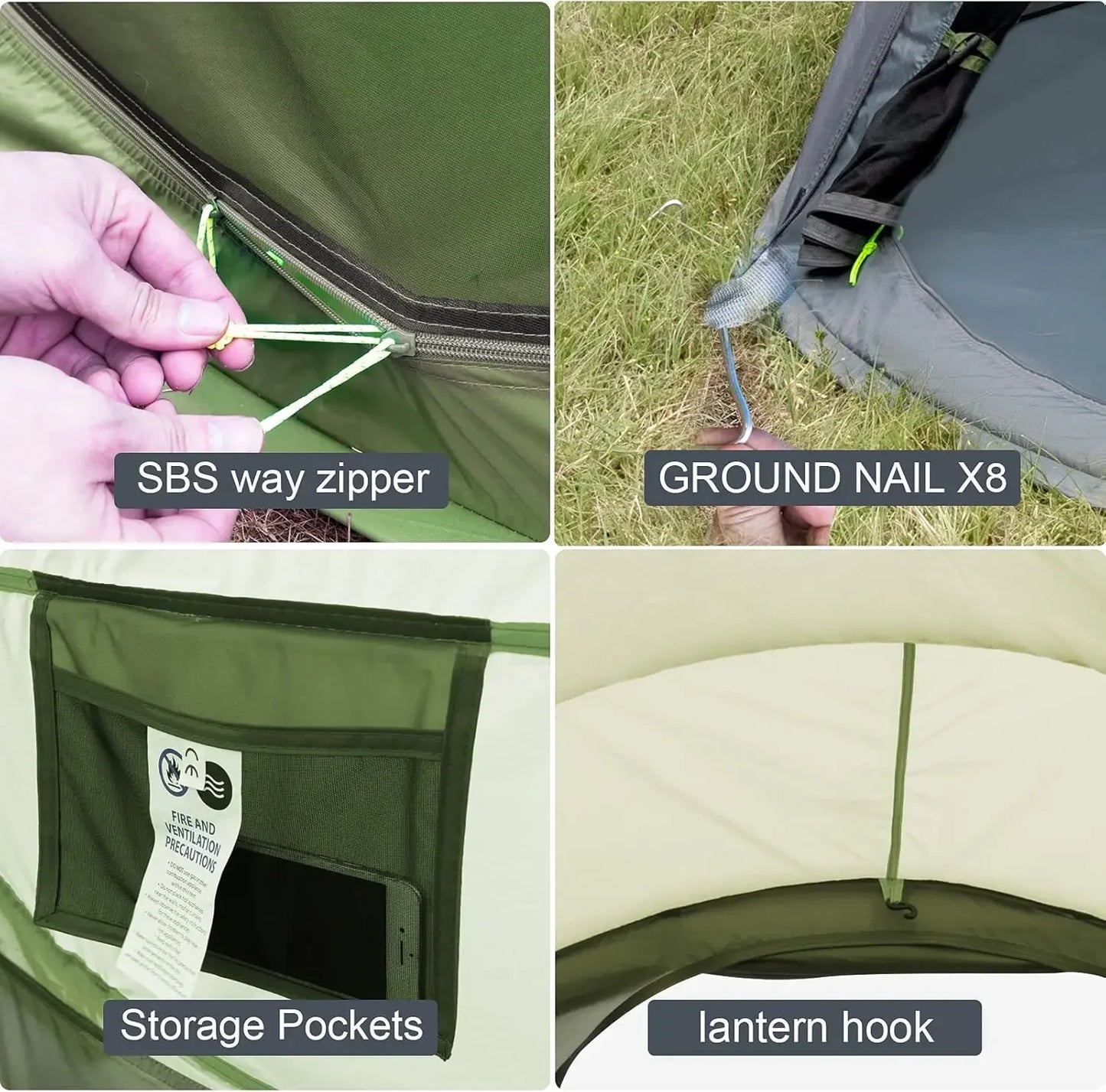 4 Person Easy Pop Up Tent Waterproof