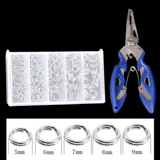200 Pcs Double Ring Flattened Stainless Steel Swivel Road Lure