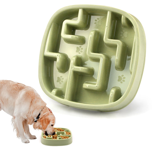 Pet Dog Slow Feeder Bowl Fun Non Slip Anti-Gulping