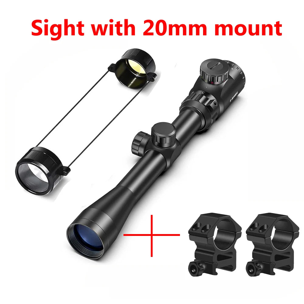 3-9x40 EG Rifle Scopes Hunting Sights Red and Green Light Reticle