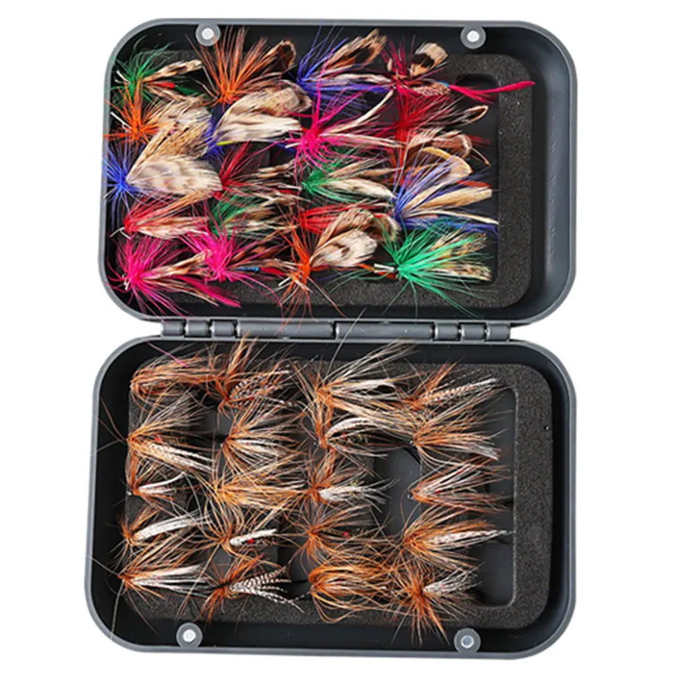 60/41pcs Box Bionic Fly Hook Set Artificial Insect