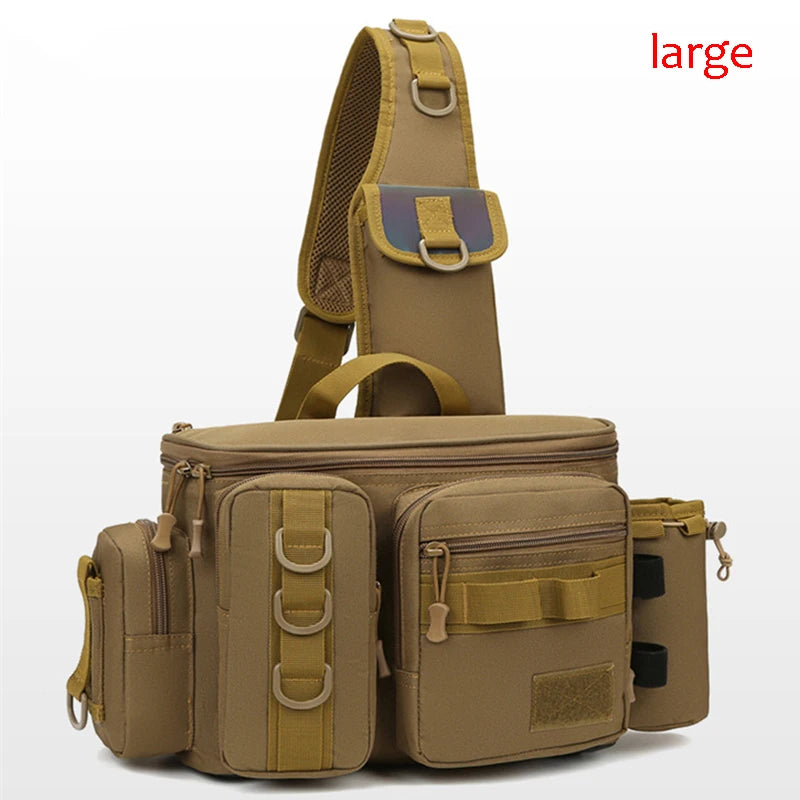 Fly Fishing Backpack with Rod Holder Sling Shoulder Bag