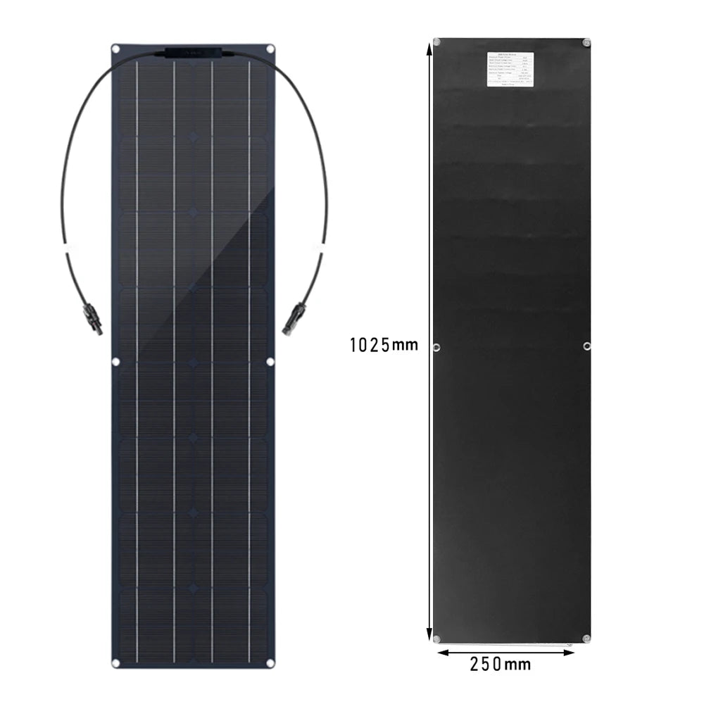50W OR 100W Flexible Solar Panel, 12V Lightweight