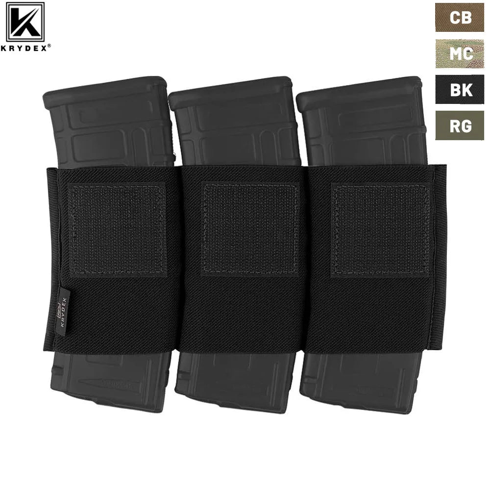 KRYDEX 5.56 Triple Magazine Insert Pouch With Elastic Built In Magazine Holder Spiritus Style