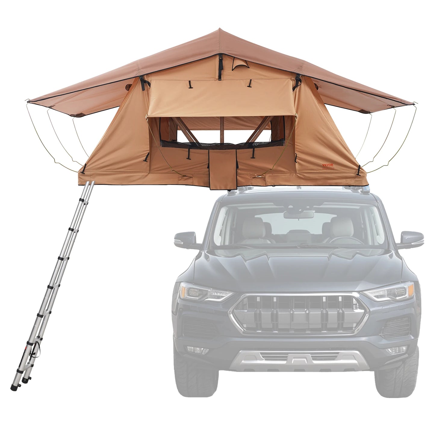 Rooftop Tent Hardshell Folding Tent with Telescopic Ladder Mattress