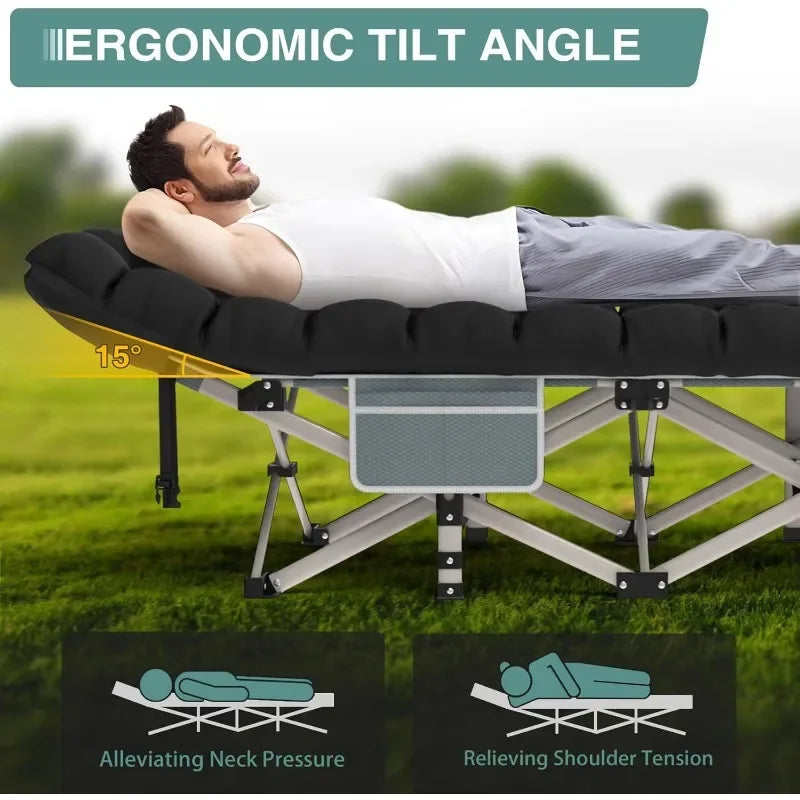 High quality.Camping Cot for Adults, Heavy-Duty