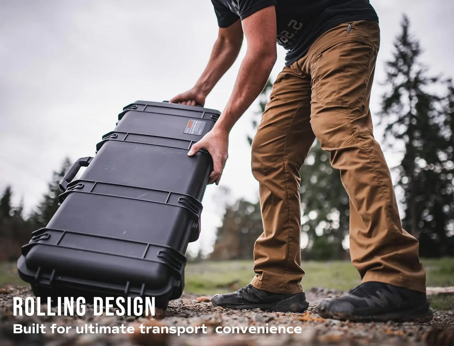 Tactical Rifle Case, All Weather Hard Gun Case with Wheels