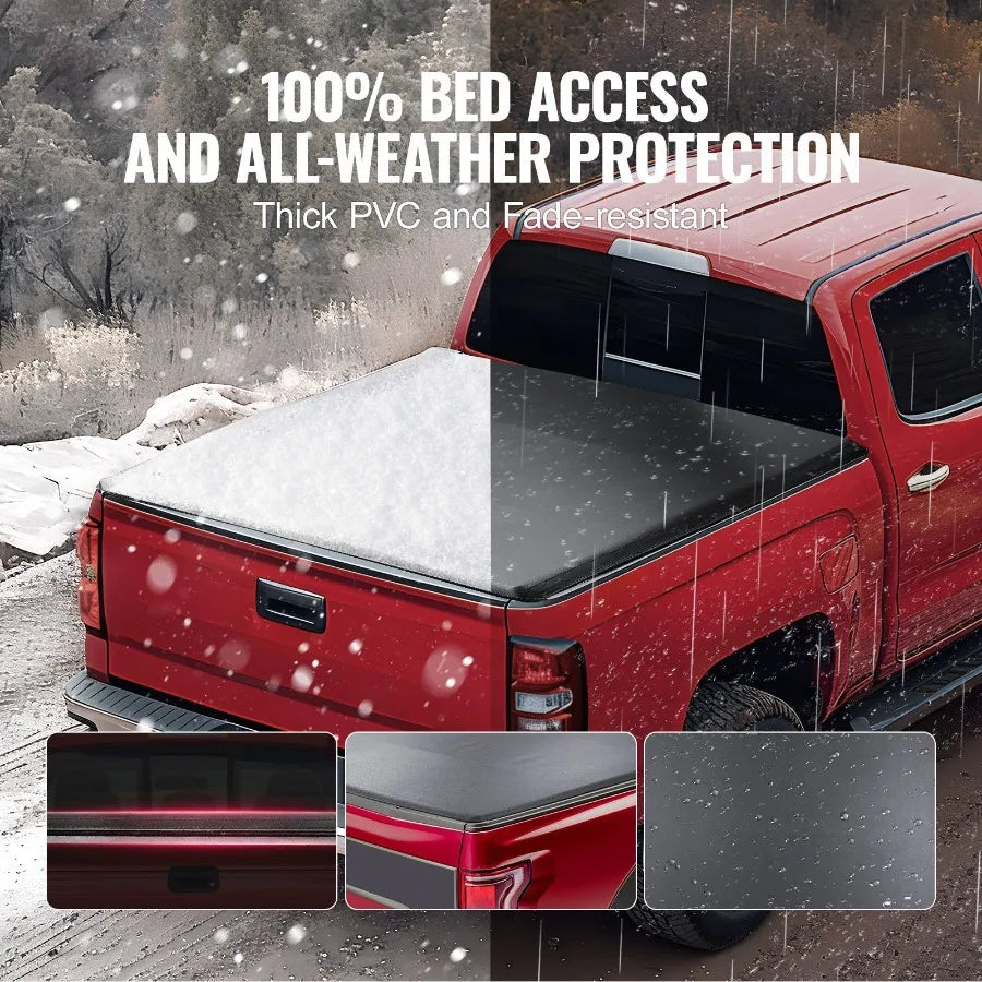 Truck Bed Cover Roll Up Tonneau CoverChevy Silverado GMC Sierra 1500