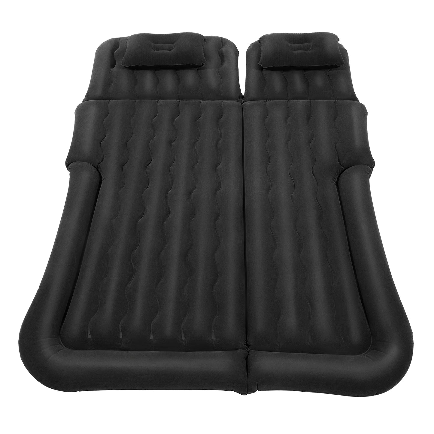 Grey/Black/ Beige Car Air Mattress Travel Bed Flocking Inflatable Car Bed +2Pillow for Camping