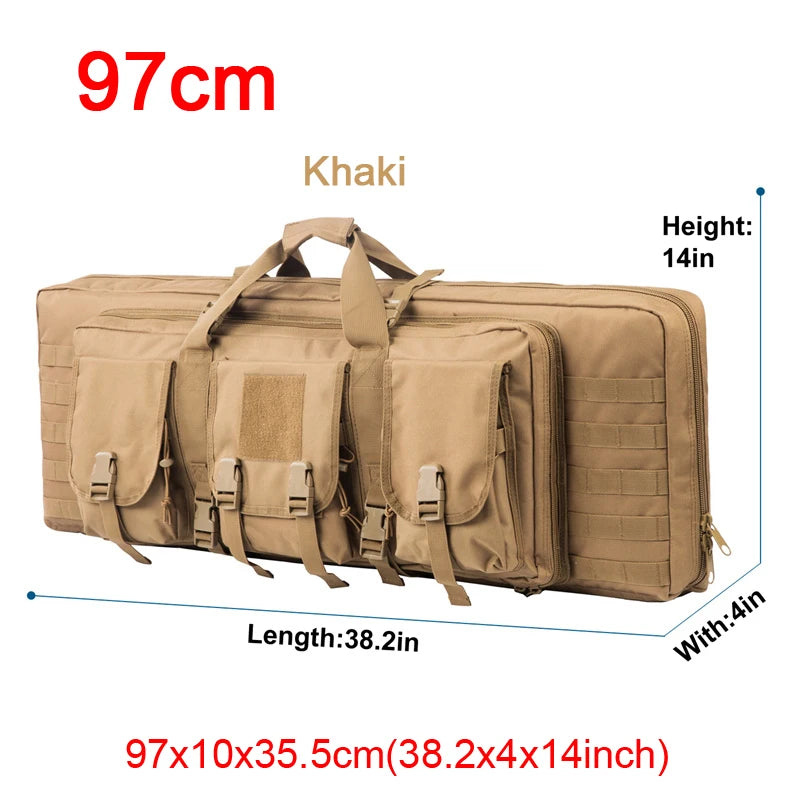 LQARMY Tactical Double Rifle Case Molle Bag