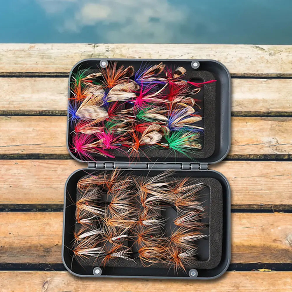 60/41pcs Box Bionic Fly Hook Set Artificial Insect