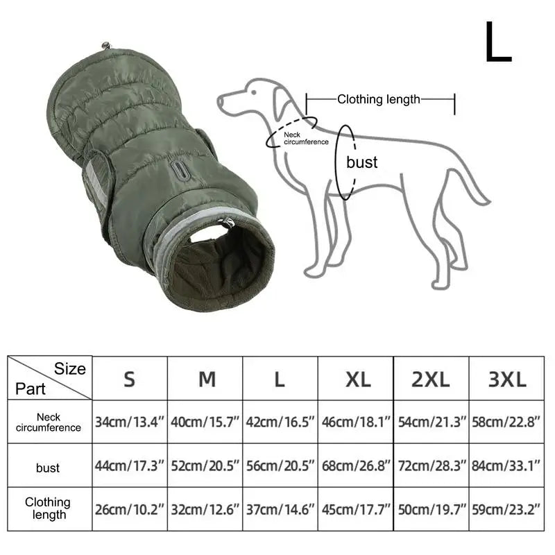Winter Pet Warm Thickened Waterproof Fleece Line Comfortable Reflective