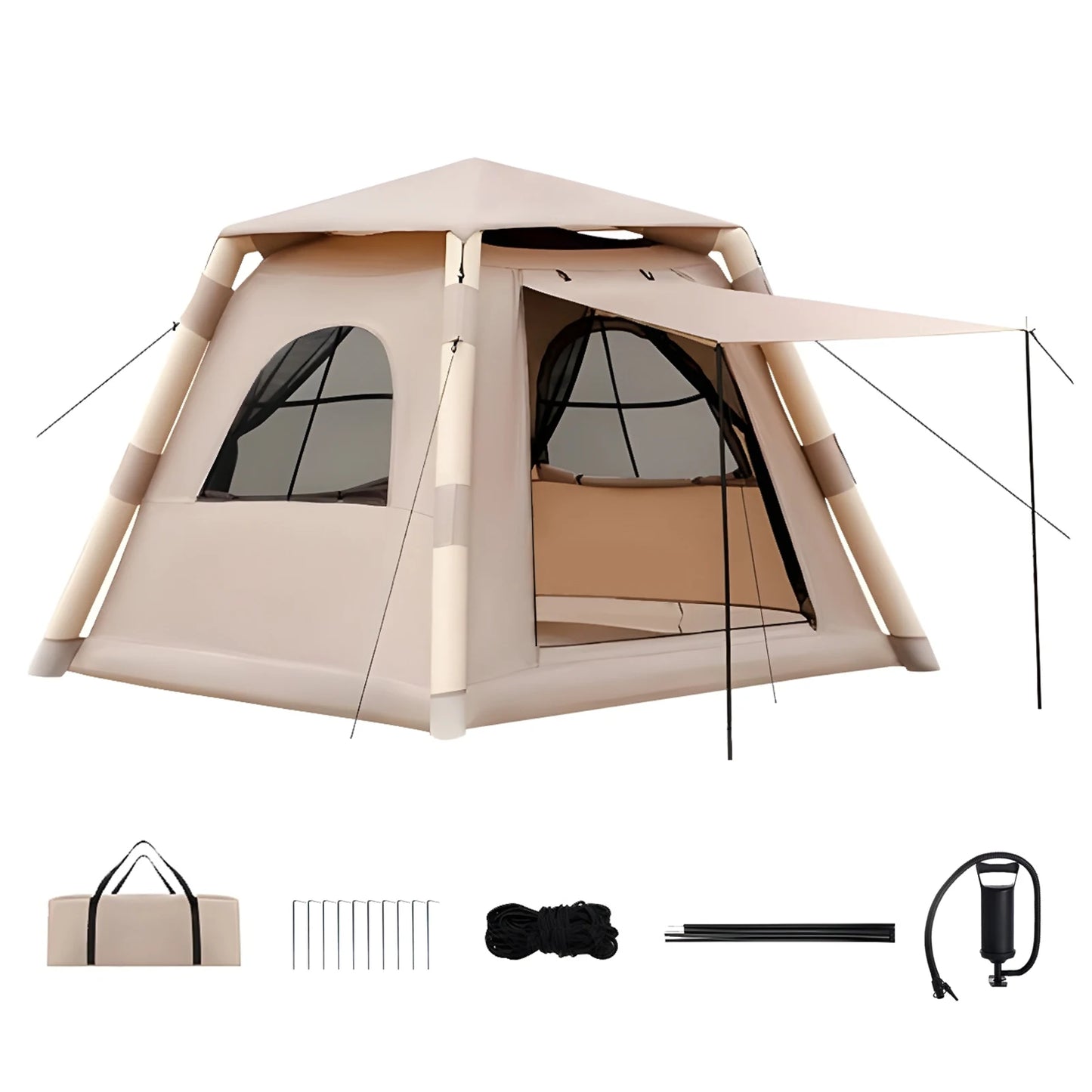 2-4 People Inflatable Tents for Camping,4 Season