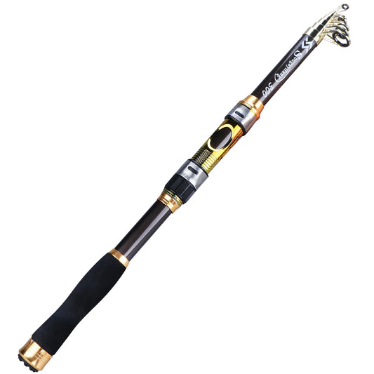 Sougayilang Telescopic Fishing Rod 2.1-3.6m Ultralight Carbon Fiber Spinning Rod for Saltwater Freshwater SeaShip Fishing Tackle