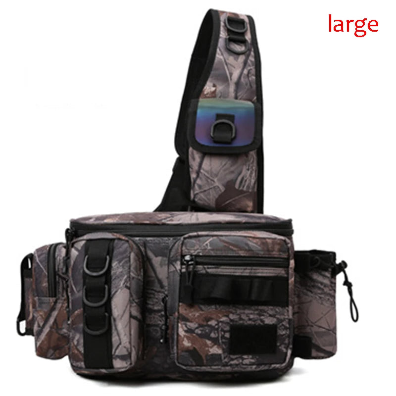 Fly Fishing Backpack with Rod Holder Sling Shoulder Bag