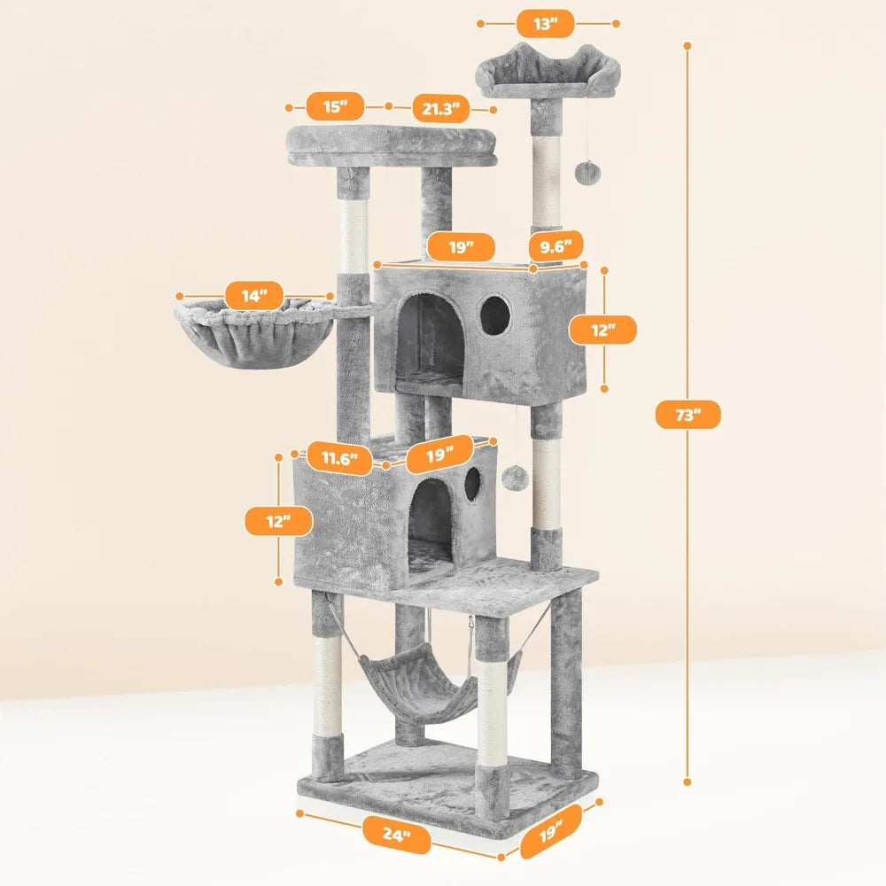 Cat Tree Tower for Indoor Cats Multi-Level Activity Center