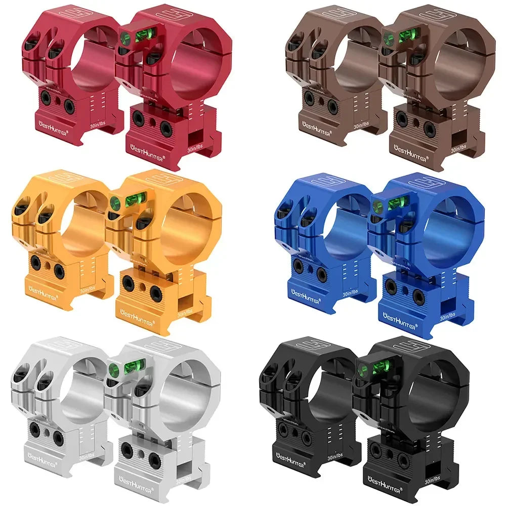 WestHunter Advanced Elevation Adjust Bubble Level Rings for 34mm 30mm Tube