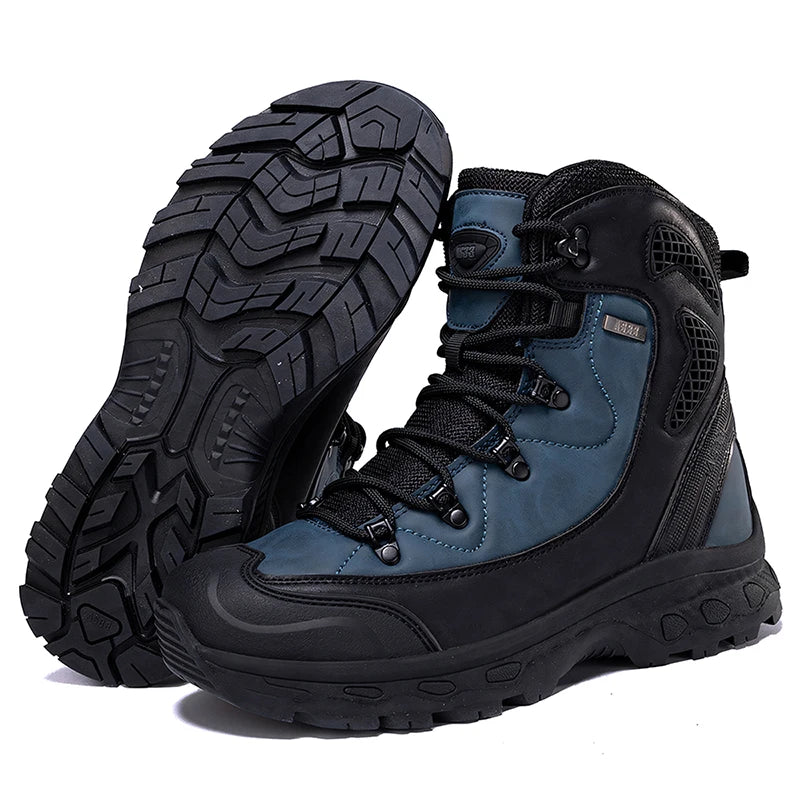 Men's mountain climbing motorcycle boots, outdoor hiking boots
