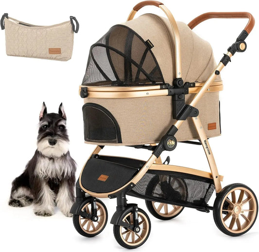Pet Stroller 3 in 1 for Medium Small Size Dogs Luxury Large Cat Stroller