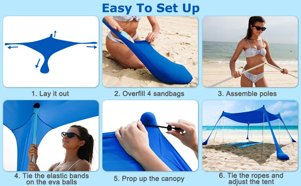Outdoor Lawn and Beach Canopy Tent Camping Fishing Tent
