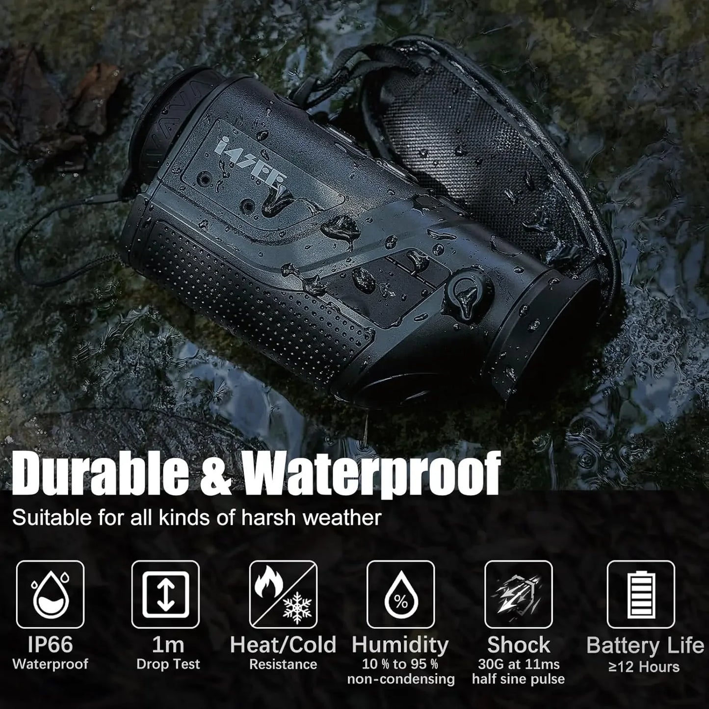 Monocular for Hunting, 10mm Focal Len Infrared Night Vision Telescope