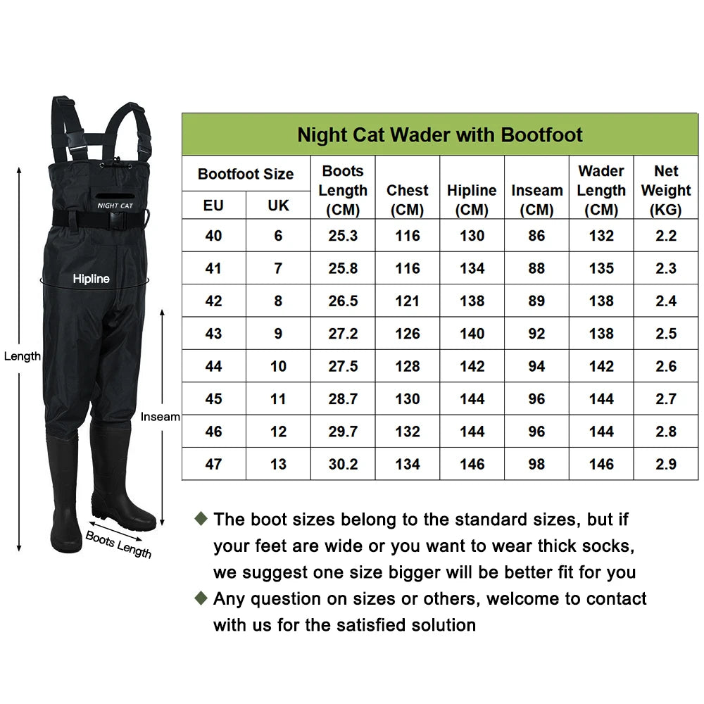 Waders For Men Breathable And Waterproof Chest Nylon