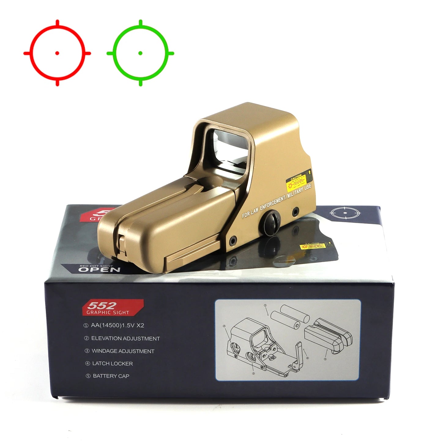 Red Green Dot Holographic Riflescope 20mm Mount
