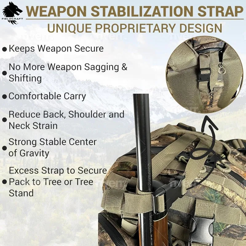 Backpack Daypack for Rifles, Bows, Crossbows, Muzzleloader, Hunting, Hiking, Archery, Blackpowder,