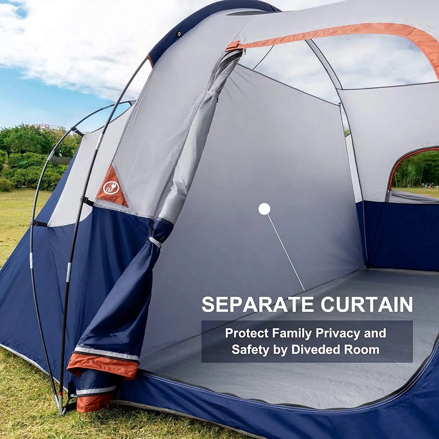10 Person Camping Tent - Portable Easy Set Up Family Tent