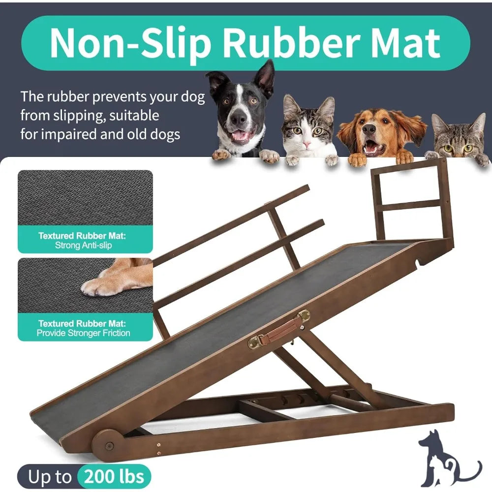 Dog Ramp, 5 Level Adjustable Height