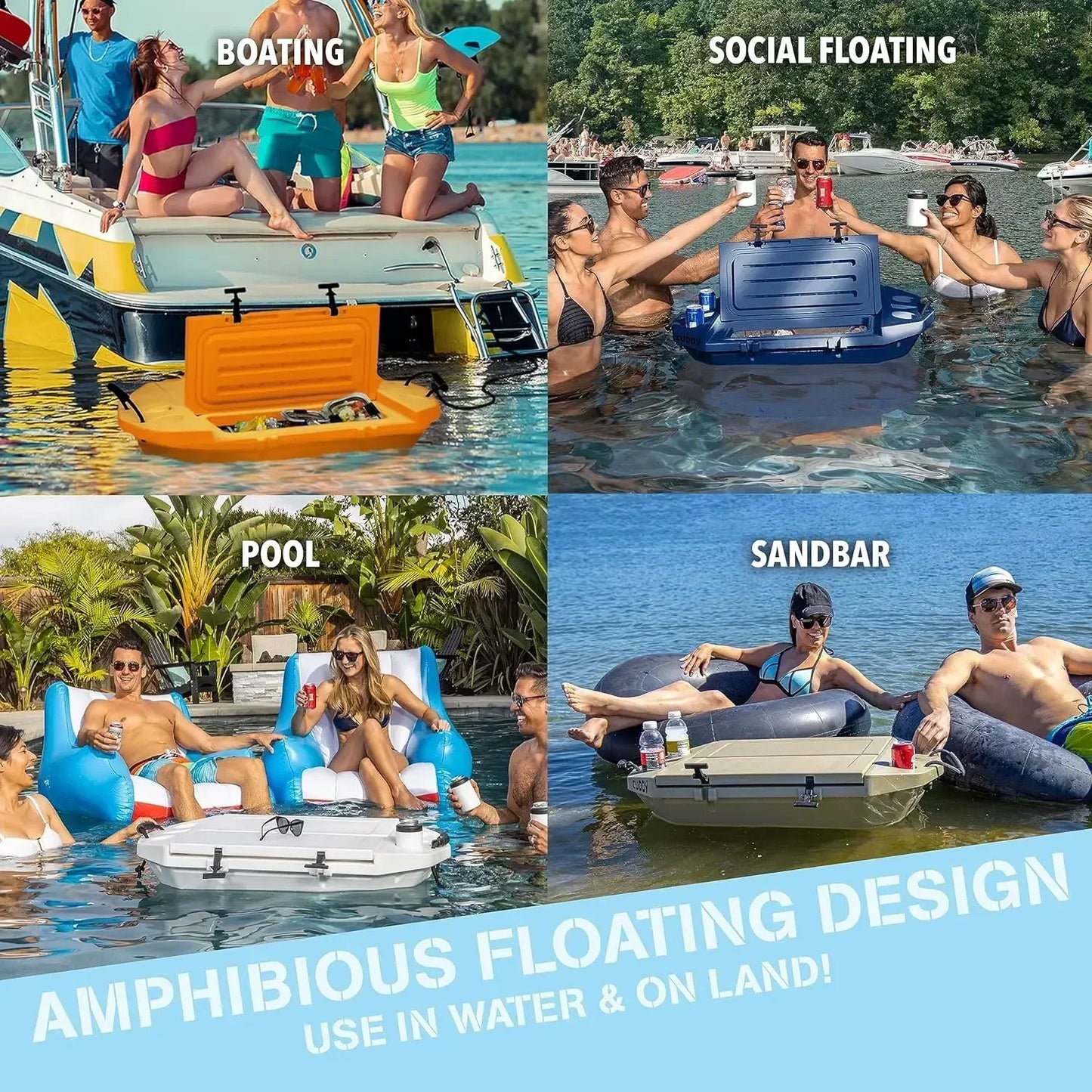 Cooler with Wheels – 40 QT Amphibious Floating Cooler
