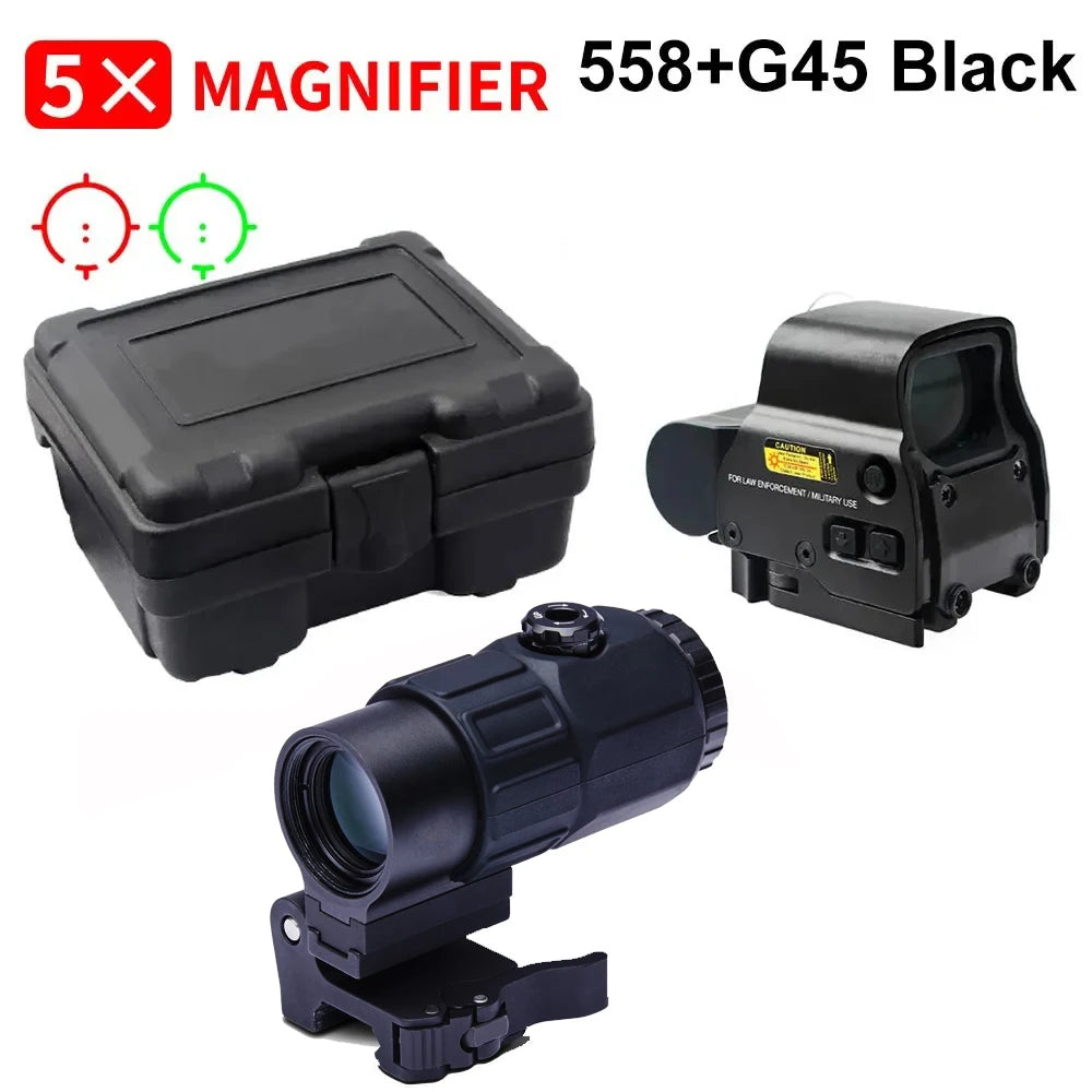 Red Dot Optic Sight Tactical Hunting Gear W/20mm Rail Mounts&Quick Detach Lever