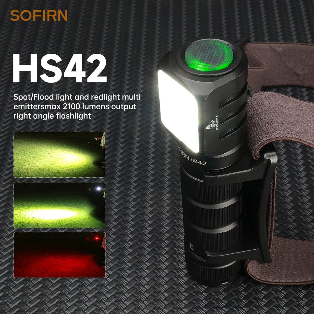 Sofirn 2100lm Headlamp Rechargeable With Power Bank Magnetic LED Torch For Camping And Outdoors