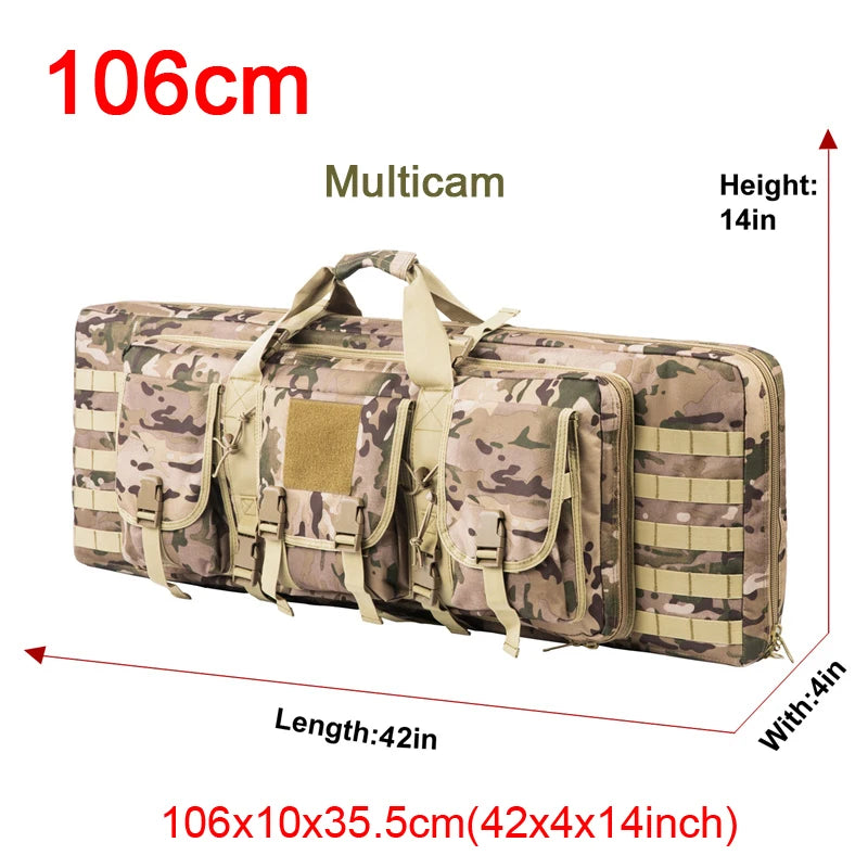 LQARMY Tactical Double Rifle Case Molle Bag