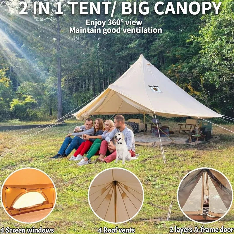 Outdoor B5Pro 4 Season Canvas Bell Tent for Camping