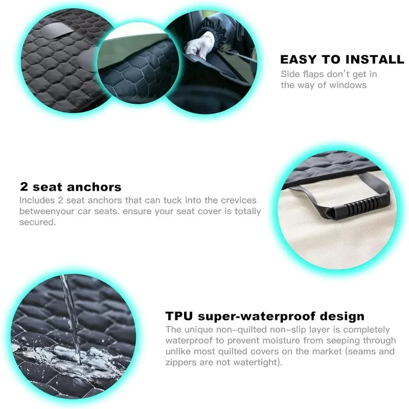 Dog Seat Covers for Back Seat,100% Waterproof