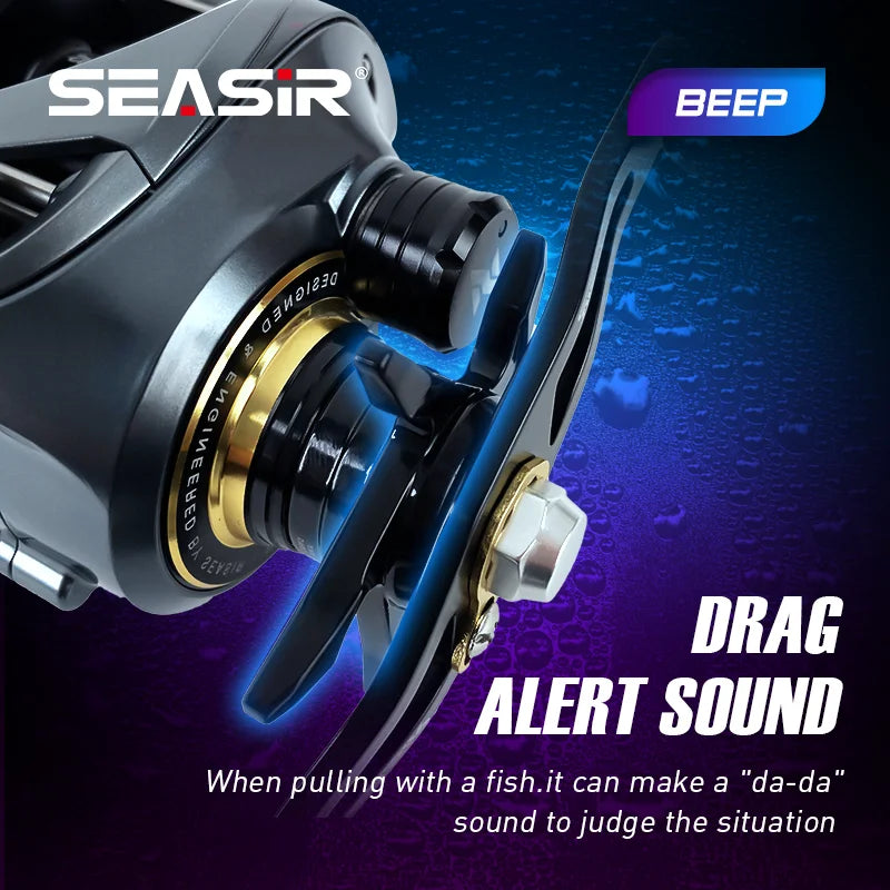 Baitcasting Reel 7.3:1 HS Gear Ratio Aluminum Double Spool