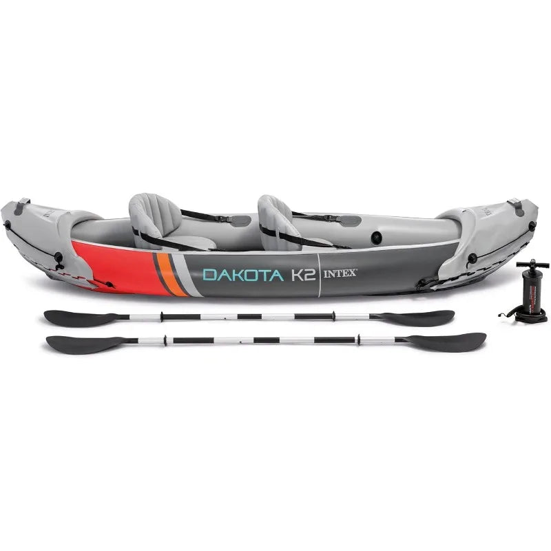 2-Person Inflatable Kayak Set, with 86in Oars and Pump
