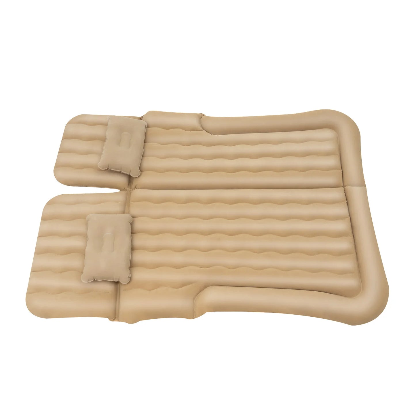Grey/Black/ Beige Car Air Mattress Travel Bed Flocking Inflatable Car Bed +2Pillow for Camping