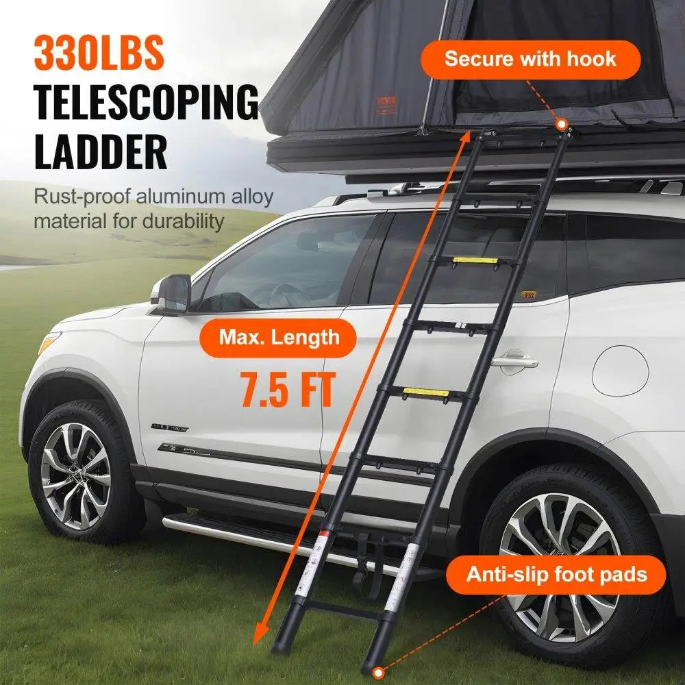 Rooftop Tent Hard Shell  Waterproof for Jeep SUV Truck w/ Ladder