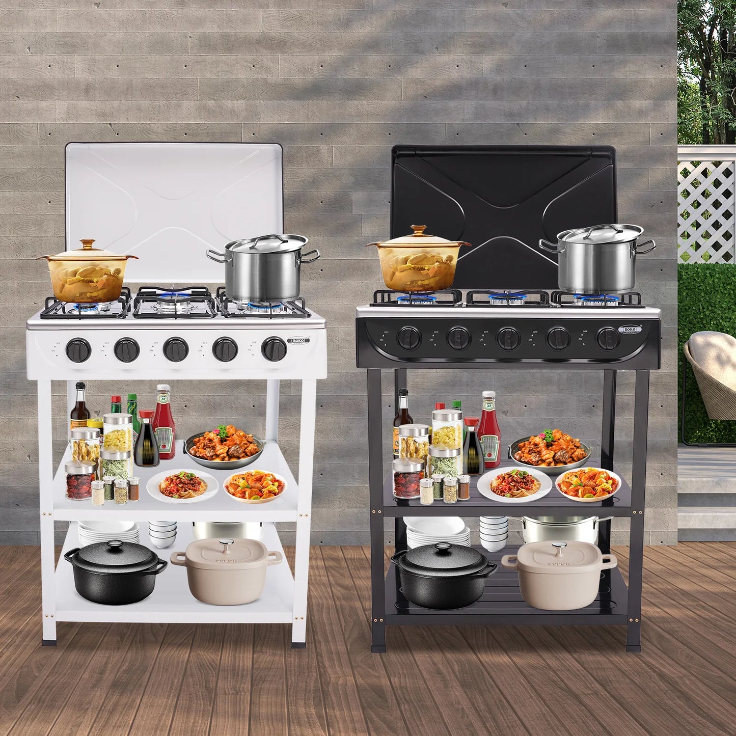 Professional 5-Burner Natural Gas Stove
