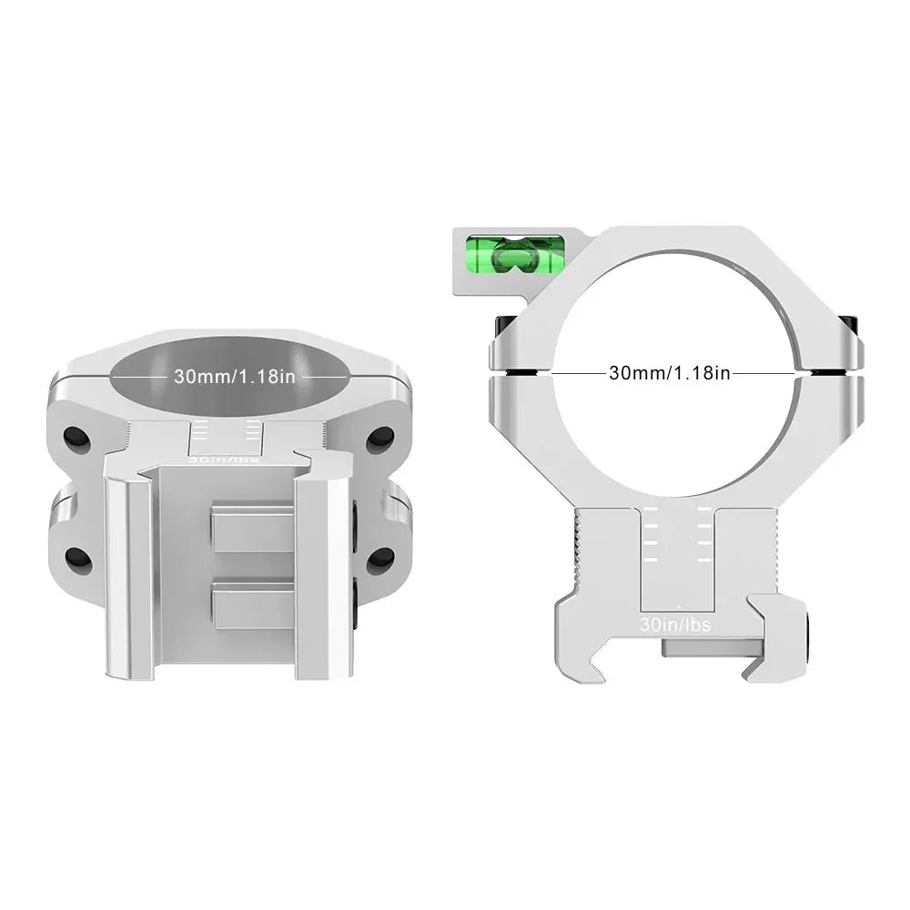 WestHunter Advanced Elevation Adjust Bubble Level Rings for 34mm 30mm Tube
