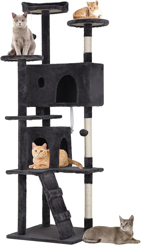 BestPet 70in Cat Tree Tower for Cats Multi-Level Scratching Posts