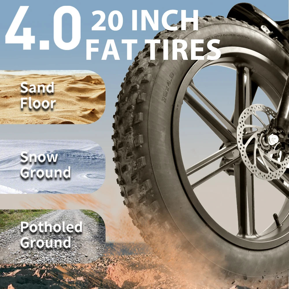 DEEPOWER Off Road Electric Bike S7Pro 1500W Motor 48V 60Ah LG Battery All Terrain