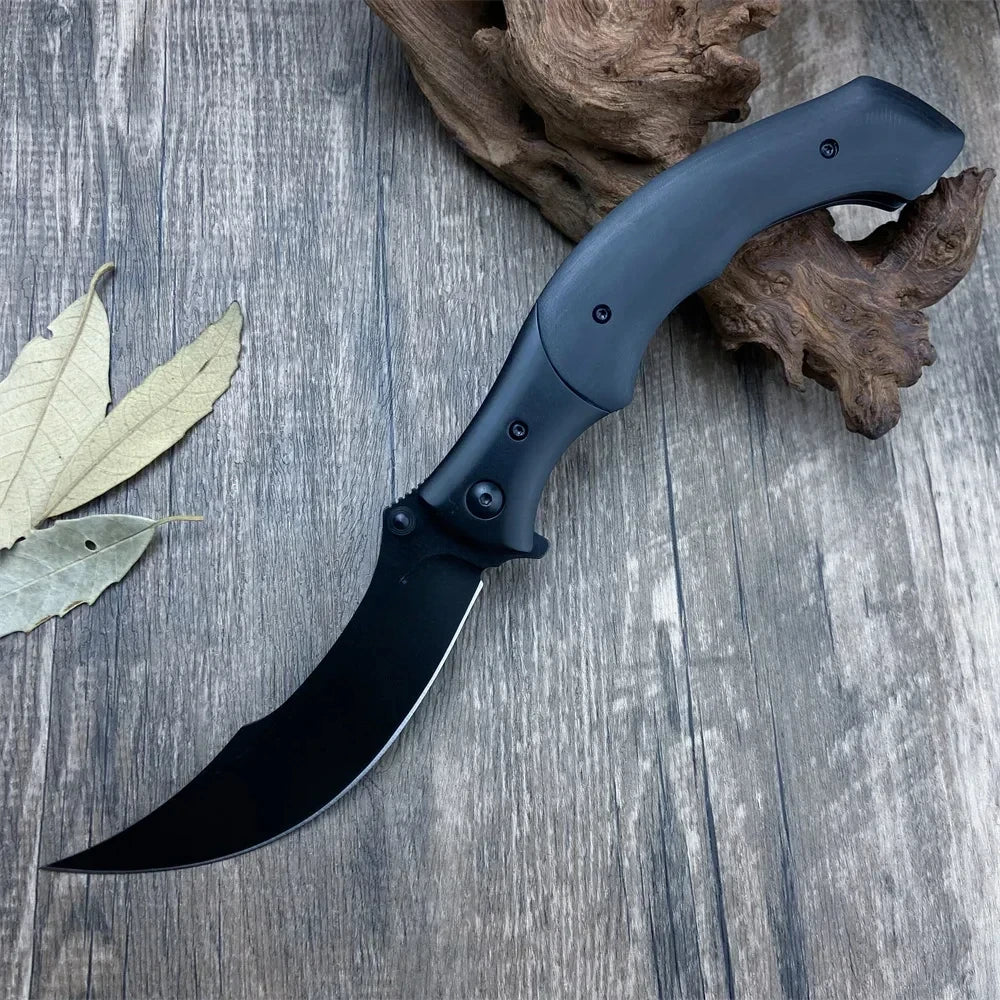 DIY Supplies Woodworking Folding Pocket Knife 8Cr13Mov Blade Resin Wood Handle Pro