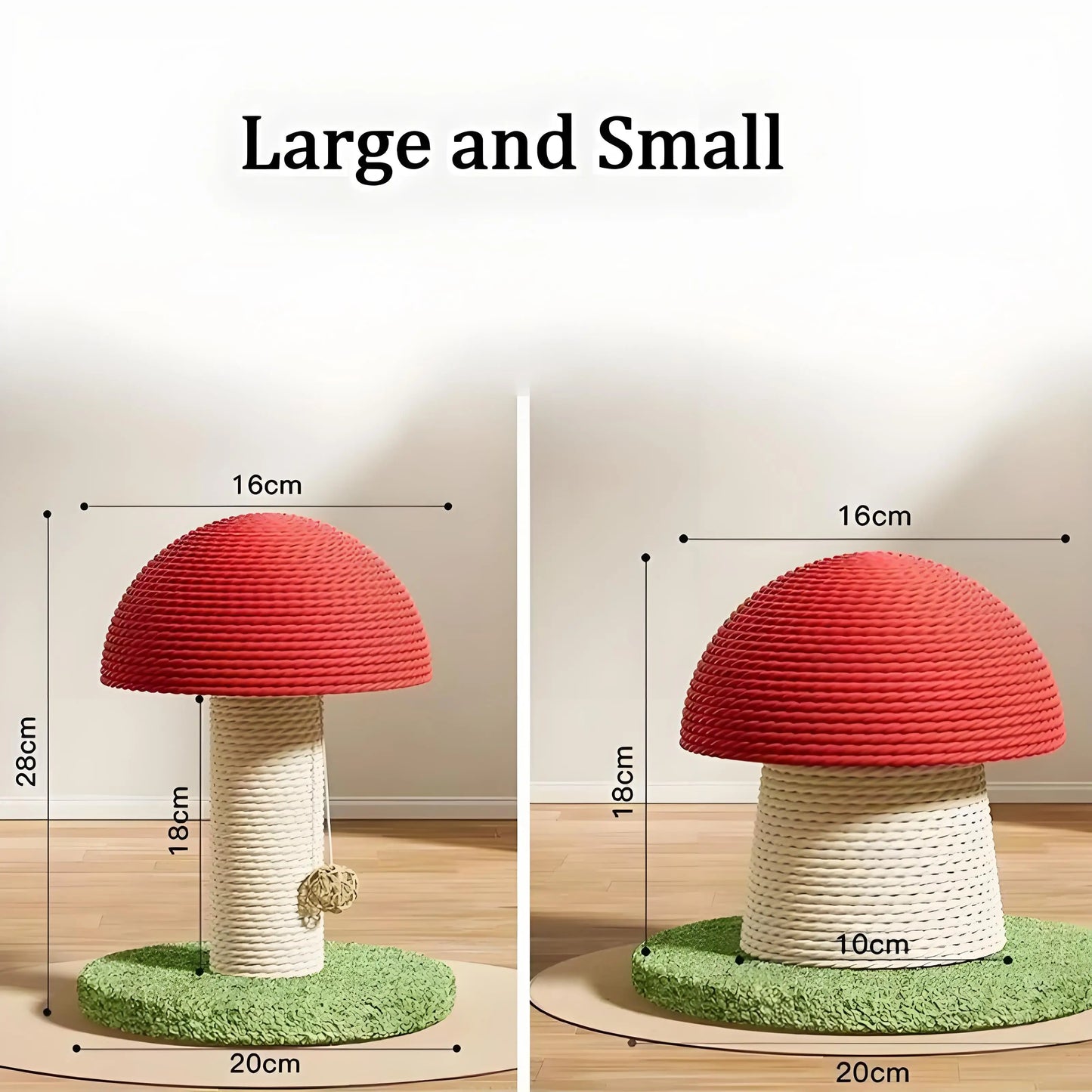 Red Mushroom Cat Scratching Post