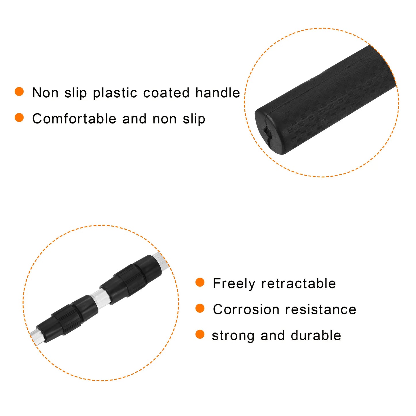 Folding Fishing Net Round Extend to 4.9ft Aluminium Alloy